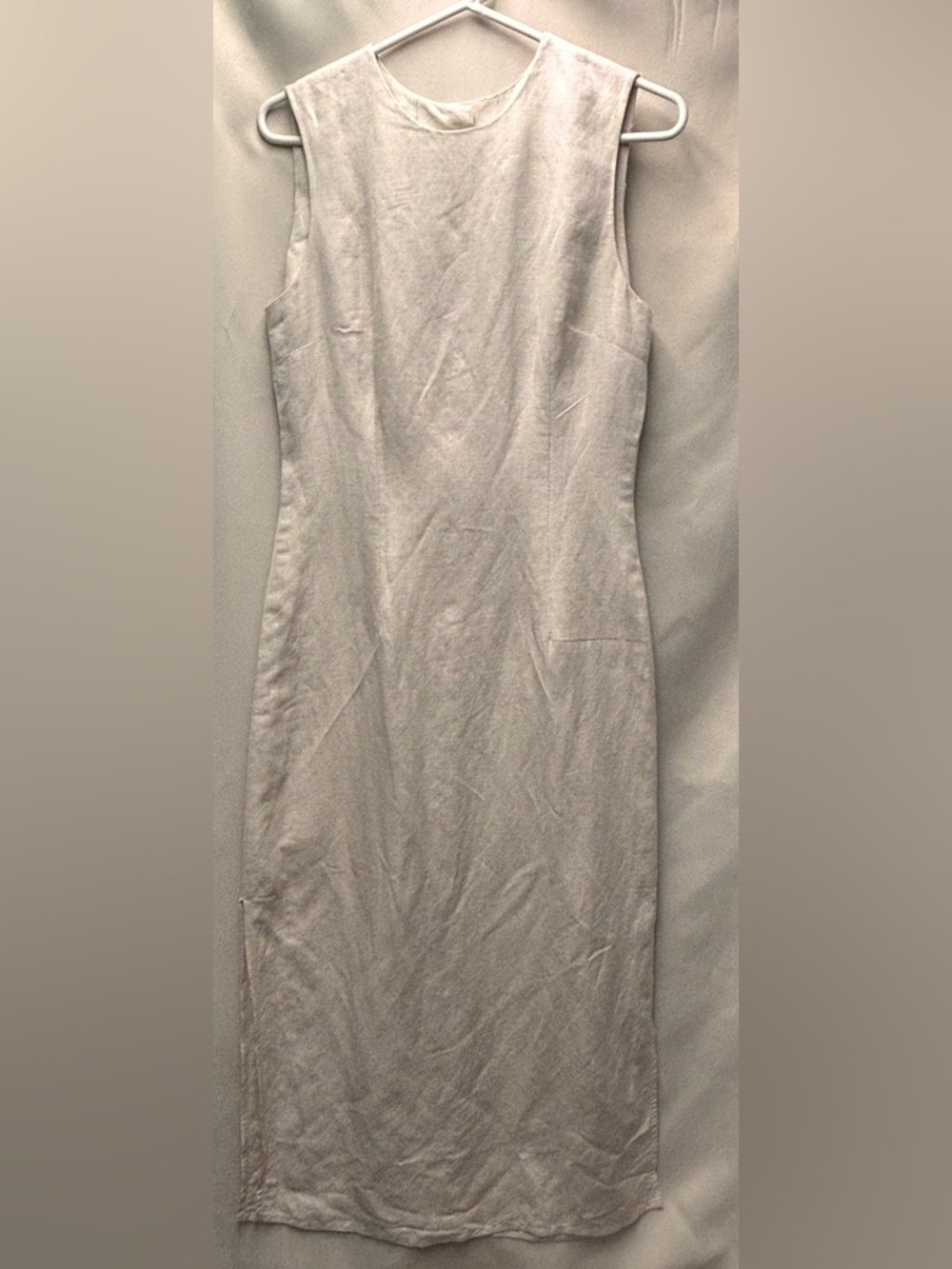 Rafaella Vintage Women’s Sleeveless Linen Blend Maxi Dress Size 8 Side Slits